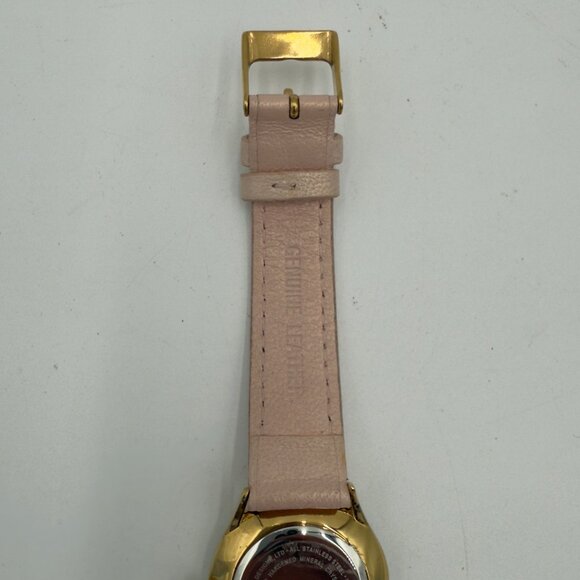 Skagen Denmark Quartz Womens Watch Pink Leather Band Silver Crystals 347SGL1 - Picture 2 of 16